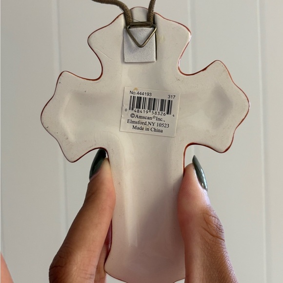 Amscan Green and Orange Ceramic Art Ornament - Picture 2 of 2